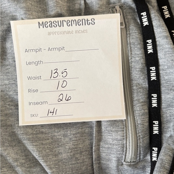 Victoria's Secret PINK Women's Small Jogger Track Pants Skinny Zip Ankle Gray - Picture 10 of 10